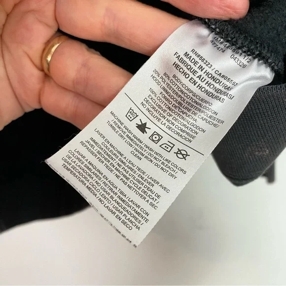 Nike Hoodie Sweatshirt Mens Size Medium Unisex Black Pullover Floral Mandala - Picture 8 of 11